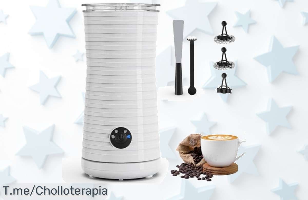 Espumador de leche 4 en 1 listo en 2 minutos con limpieza súper fácil disfruta de la espuma perfecta aprovecha este ofertón y precio loco limitado ¡corre!