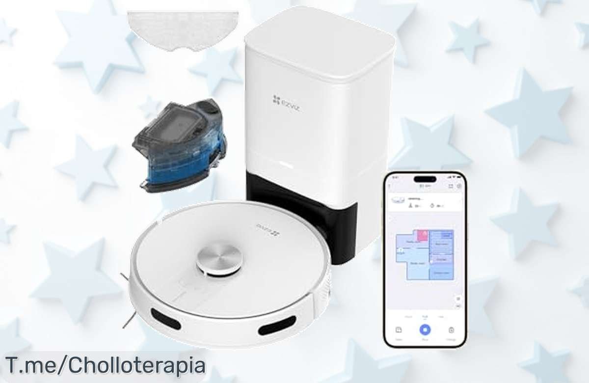 Ezviz robot aspirador con succión brutal de 28000 Pa y autovaciado un ofertón de precio loco nunca visto para limpiar sin esfuerzo compra ya que es oferta limitada