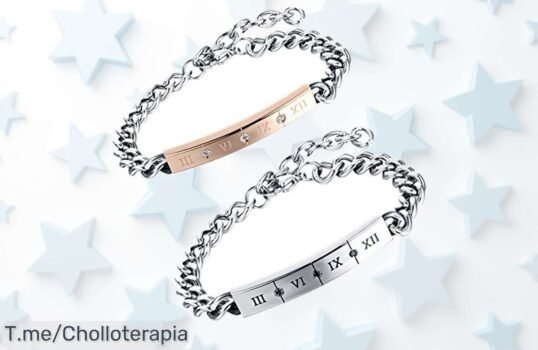 Flongo brazalete en acero inoxidable con números romanos el regalazo sporty que tu pareja adorará disfruta este ofertón y precio loco por tiempo limitado corre antes que acabe