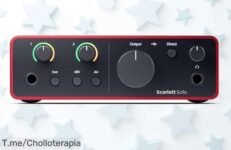 Focusrite Scarlett Solo 4ª gen con sonido pro y modo Air el ofertón único que necesitas para grabar rápido aprovecha este descuento brutal y precio loco limitado hoy mismo
