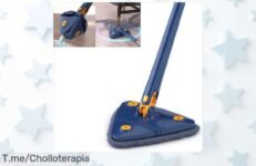 Fregona triangular ajustable 360° con mango largo para limpiar ventanas sin esfuerzo aprovechando este super chollo con descuento brutal y precio de ganga actúa ya