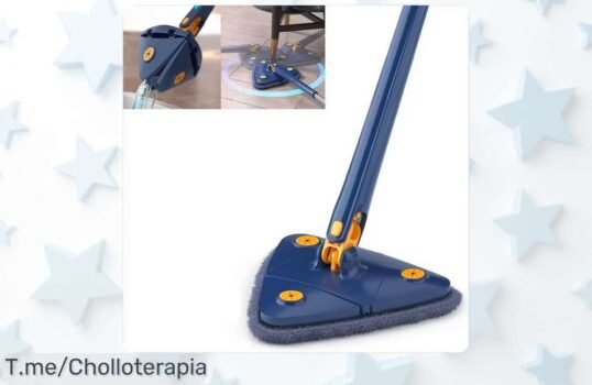 Fregona triangular ajustable 360° con mango largo para limpiar ventanas sin esfuerzo aprovechando este super chollo con descuento brutal y precio de ganga actúa ya