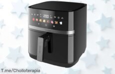 Freidora Cecotec 8L con doble grill para dorados perfectos y sabor increíble a parrilla aprovecha este ofertón nunca visto con descuento brutal precio de ganga compra ya antes que se agote