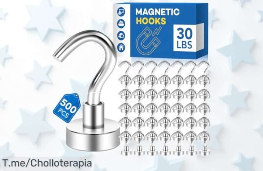 Ganchos magnéticos súper fuertes con triple recubrimiento antióxido que aguantan hasta 30 libras aprovecha este descuentazo nunca visto a precio loco antes que se acaben