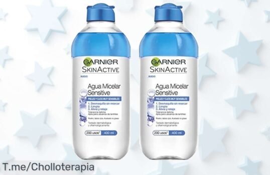 Garnier Skin Active micelar pack 2 para piel y ojos sensibles elimina maquillaje sin grasa ni esfuerzo aprovecha este super chollo con descuento brutal y corre que vuela