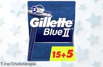 Gillette Blue II 20 cuchillas con filo duradero para afeitados súper suaves esta oferta nunca vista es un descuento brutal y precio de ganga que no puedes dejar pasar actúa ya