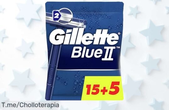 Gillette Blue II 20 cuchillas con filo duradero para afeitados súper suaves esta oferta nunca vista es un descuento brutal y precio de ganga que no puedes dejar pasar actúa ya