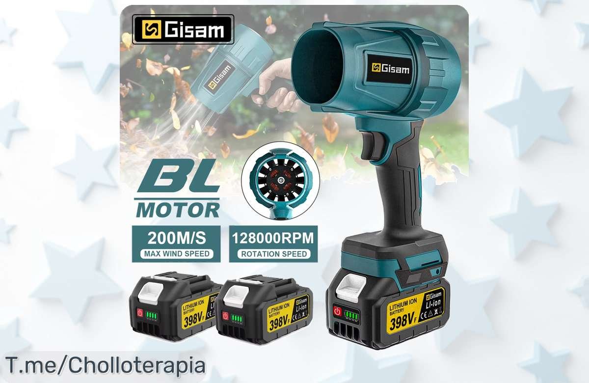 Gismis ventilador turbo jet sin escobillas potente soplador inalámbrico 1500W con descuento brutal que vuela no pierdas este ofertón de precio loco único y limitado corre ya