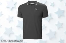 Helly Hansen polo en ébano con secado rápido el mejor estilo marino y un super chollo precio loco nunca visto corre antes que se agoten unidades limitadas