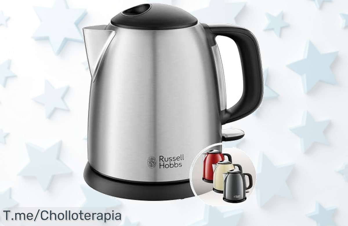 Hervidor Russell Hobbs 2400 W que hierve en solo 50 segundos con base giratoria y filtro extraíble aprovecha este precio loco nunca visto antes compra ya este ofertón limitado