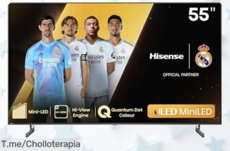 Hisense 55U6NQ miniLED 55 pulgadas con colores vivos y negros intensos único ofertón nunca visto disfruta imagen perfecta sonido Dolby corre precio loco oferta limitada compra ya