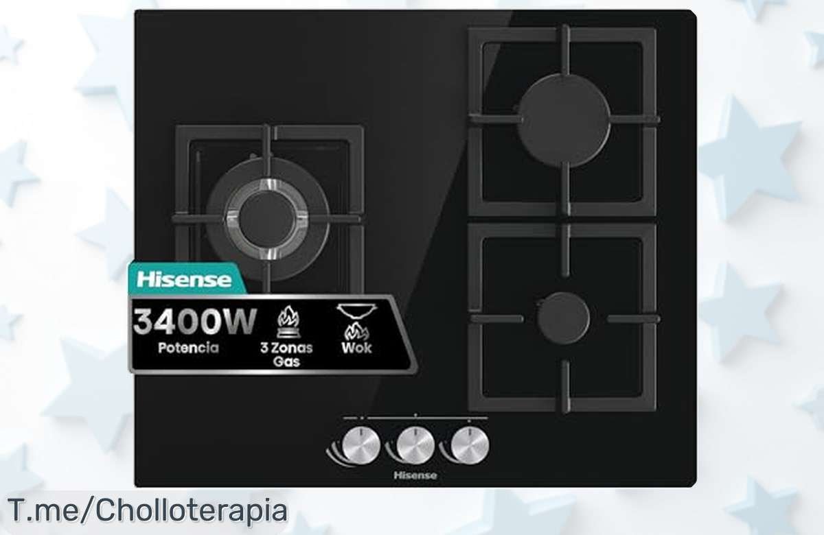 Hisense GG633B con 3 quemadores potentes y rejillas de hierro al mejor precio de ganga un ofertón nunca visto para cocinar rápido seguro ¡corre que es descuento brutal!