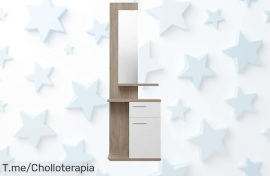 Homey recibidor Renata en blanco diseño moderno súper práctico para organizar sin lío aprovecha este ofertón con descuento brutal y precio loco que se acaba ya