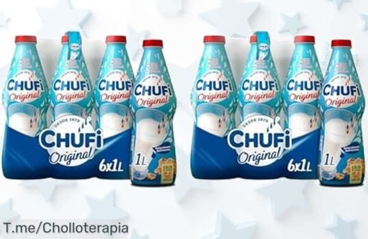 Horchata Chufi original pack 2 cajas natural y llena de vitaminas con un descuento brutal nunca visto aprovecha este super chollo precio de ganga compra ya antes que vuelen