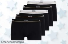 Hugo Boss bóxer negro pack cinco unidades diseño duradero y esencial con un descuento brutal precio de ganga único que nunca volverá corre y consigue este ofertón ya