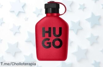 Hugo intense para hombre con aroma potente a manzana roja y cuero rojo en un diseño moderno precio loco nunca visto descuento brutal aprovecha este ofertón limitado ya