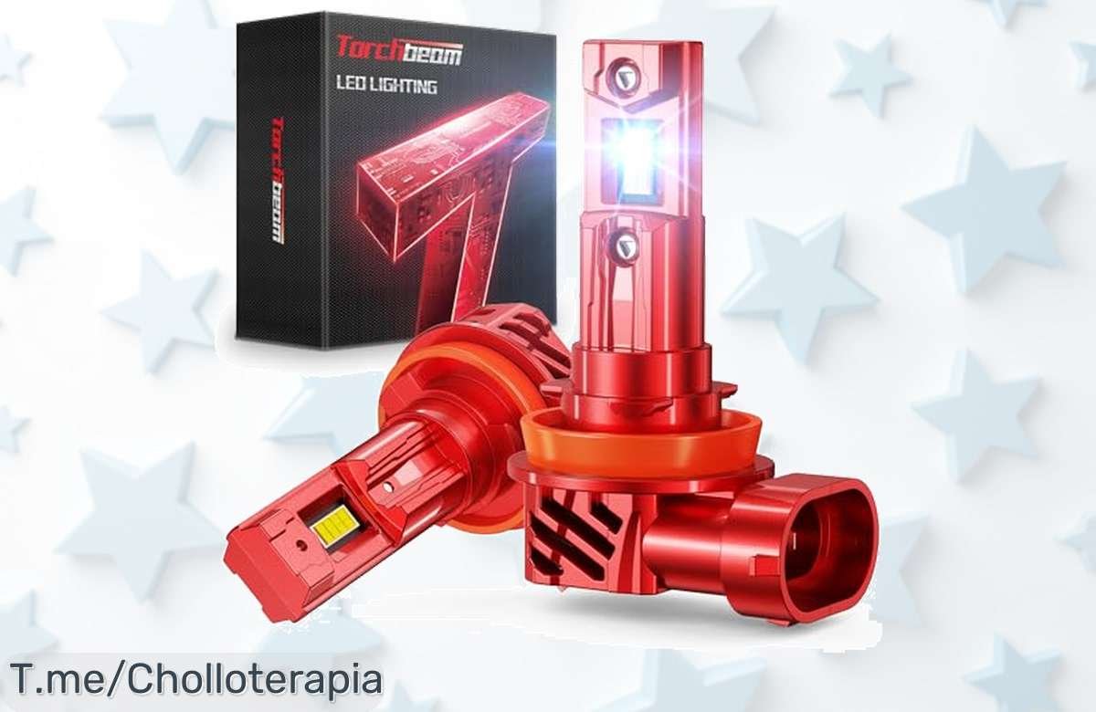 Ilumina tu camino con la súper potente Torchbeam H11 LED canbus 100W luz blanca fría precio loco descuento brutal oferta limitada actúa ya y no te pierdas este ofertón nunca visto