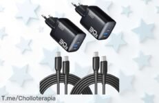 Iniu 30W cargador USB C doble pack con carga rápida precio loco y oferta única no esperes más descuento brutal por tiempo limitado consigue ya tu super chollo