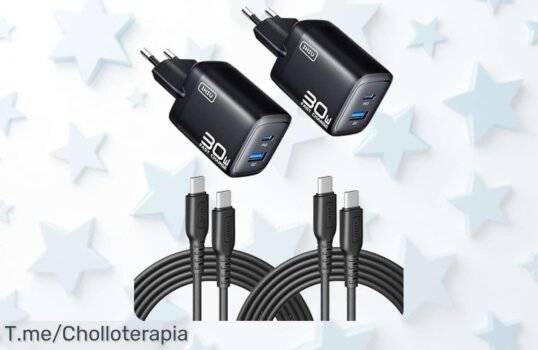 Iniu 30W cargador USB C doble pack con carga rápida precio loco y oferta única no esperes más descuento brutal por tiempo limitado consigue ya tu super chollo