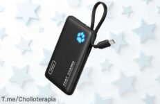 Iniú Power Bank 45W la batería portátil más fina y potente con cable USB C integrado disfruta de carga ultra rápida al 100% aprovecha este ofertón precio loco y descuento brutal ya