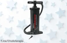 Intex hinchador mano doble velocidad con soporte para pies y boquillas universales precio loco que infla rápido aprovecha este ofertón único antes de que se agote