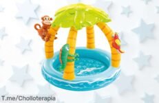 Intex piscina hinchable con toldo palmera para peques disfrutan verano seguro y cómodo aprovecha descuento brutal precio loco solo por tiempo limitado compra ya