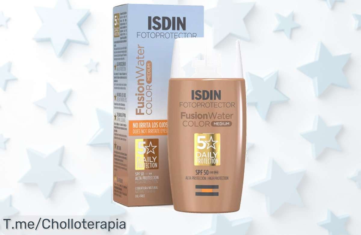 Isdin fusion water color spf50 medium con protección máxima y toque natural ahora en descuento brutal nunca visto aprovecha este super chollo precio loco oferta limitada actúa ya
