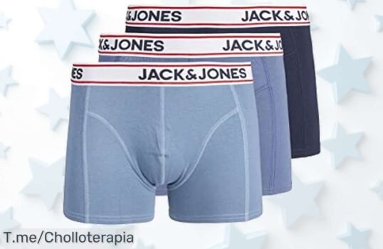 Jack & Jones 3pack de trunks súper resistentes que se adaptan a ti sin apretar con un descuento brutal precio loco y ofertón nunca visto aprovecha ya este super chollo limitado