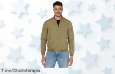 Jack & Jones bomber verde con estilo eterno y resistencia total precio loco nunca visto aprovecha este ofertón único cantidad limitada compra ya