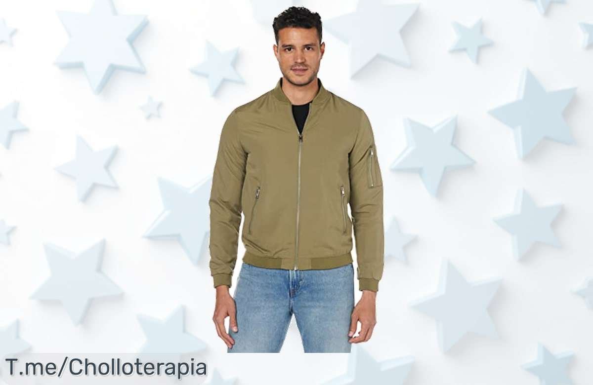 Jack & Jones bomber verde con estilo eterno y resistencia total precio loco nunca visto aprovecha este ofertón único cantidad limitada compra ya