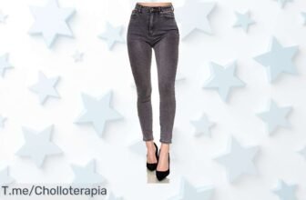 Jeans mujer cintura alta gris oscuro que realzan tu figura con un ajuste perfecto precio loco y descuento brutal no esperes más esta oferta nunca vista es por tiempo limitado