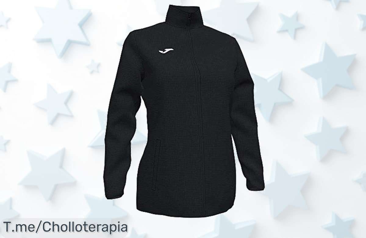 Joma Elite cortavientos mujer negro con cuello alto que protege y bolsillos prácticos a precio loco nunca visto aprovecha este ofertón brutal antes que se acabe