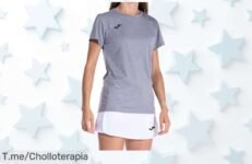 Joma camiseta deportiva mujer manga corta con tecnología que mantiene tu piel seca y fresca un super chollo de precio loco descuento brutal y oferta limitada actúa ya