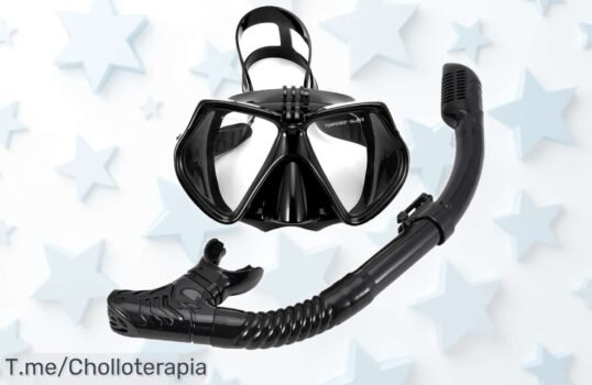 Juego de snorkel con cámara GoPro integrada antifog y gafas secas profesionales precio loco que nunca viste vive aventuras únicas aprovecha este ofertón limitado compra ya