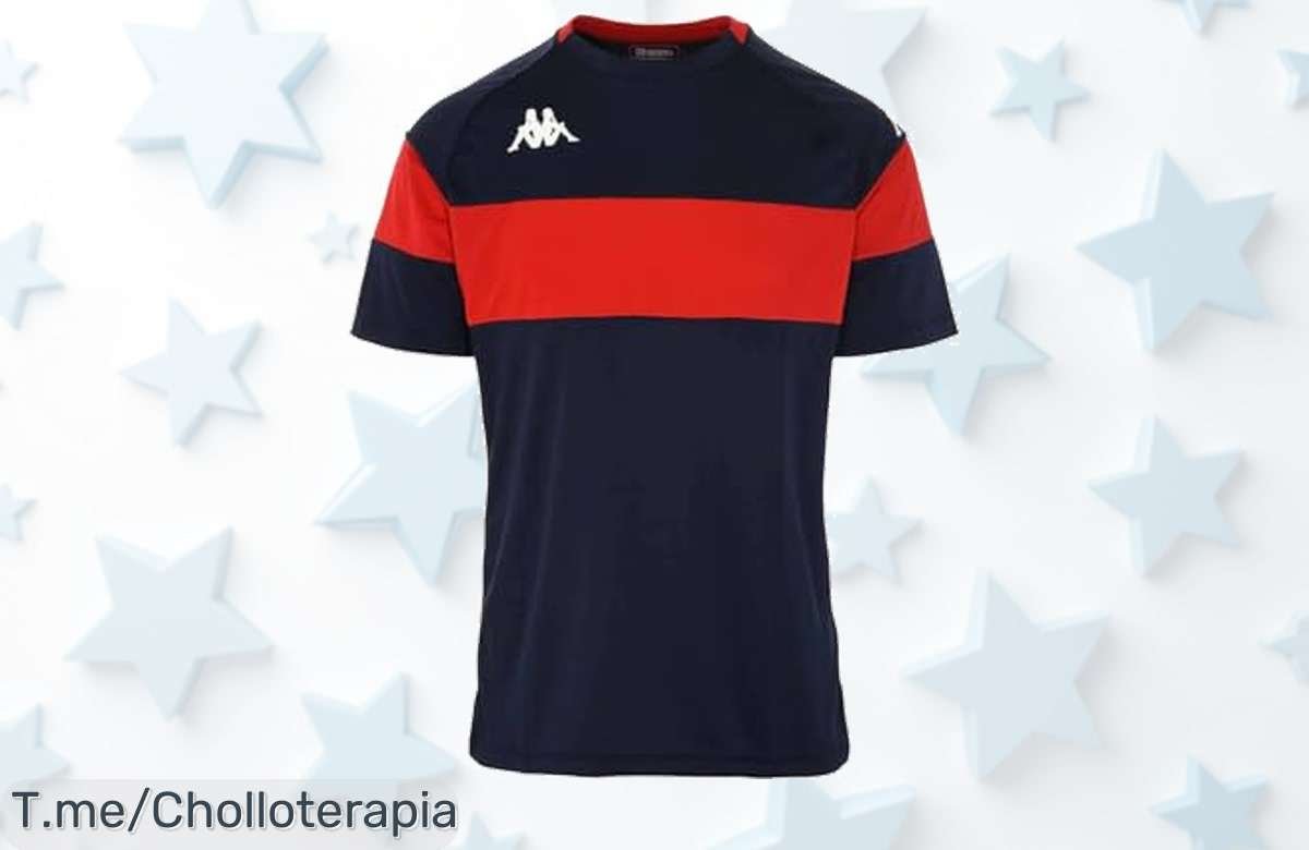 Kappa DARETO XXL azul rojo con tejido que seca rapidísimo para sudar sin parar disfruta del estilo y ajuste slim en un ofertón con descuento brutal precio de ganga corre ya no lo dejes escapar