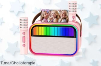 Karaoke con altavoz y 2 micrófonos la diversión nunca vista que emociona a grandes y chicos con un descuento brutal precio de ganga solo hoy ¡aprovecha ya este ofertón!