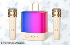 Karaoke máquina plus con micrófonos inalámbricos y luces led sonido potente un ofertón con descuento brutal regalo de fiesta en casa corre que vuela precio loco nunca visto