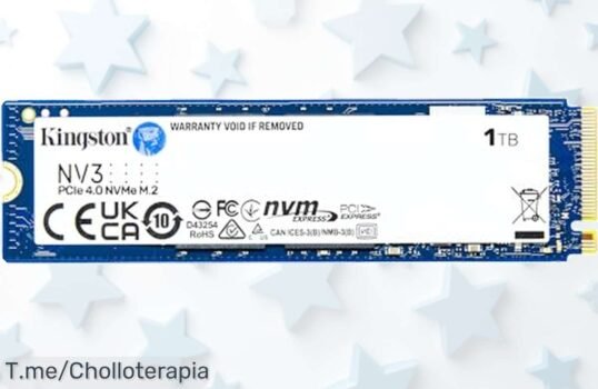 Kingston NV3 SSD 1TB con velocidades brutales hasta 6000MB-s para que tu PC vuele a precio loco nunca visto aprovecha este ofertón limitado ya