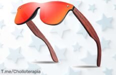Kithdia gafas de sol polarizadas en madera con diseño unisex y protección total aprovecha este descuento brutal precio loco nunca visto oferta limitada compra ya o lamentarás