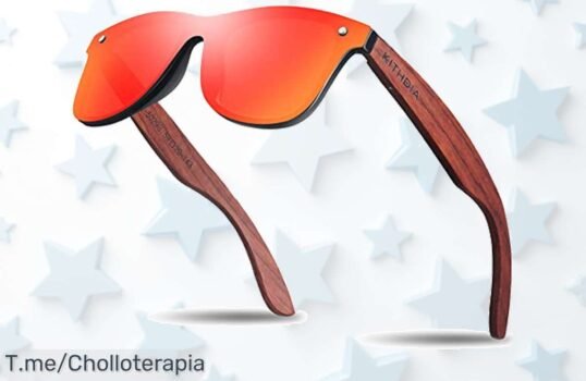 Kithdia gafas de sol polarizadas en madera con diseño unisex y protección total aprovecha este descuento brutal precio loco nunca visto oferta limitada compra ya o lamentarás