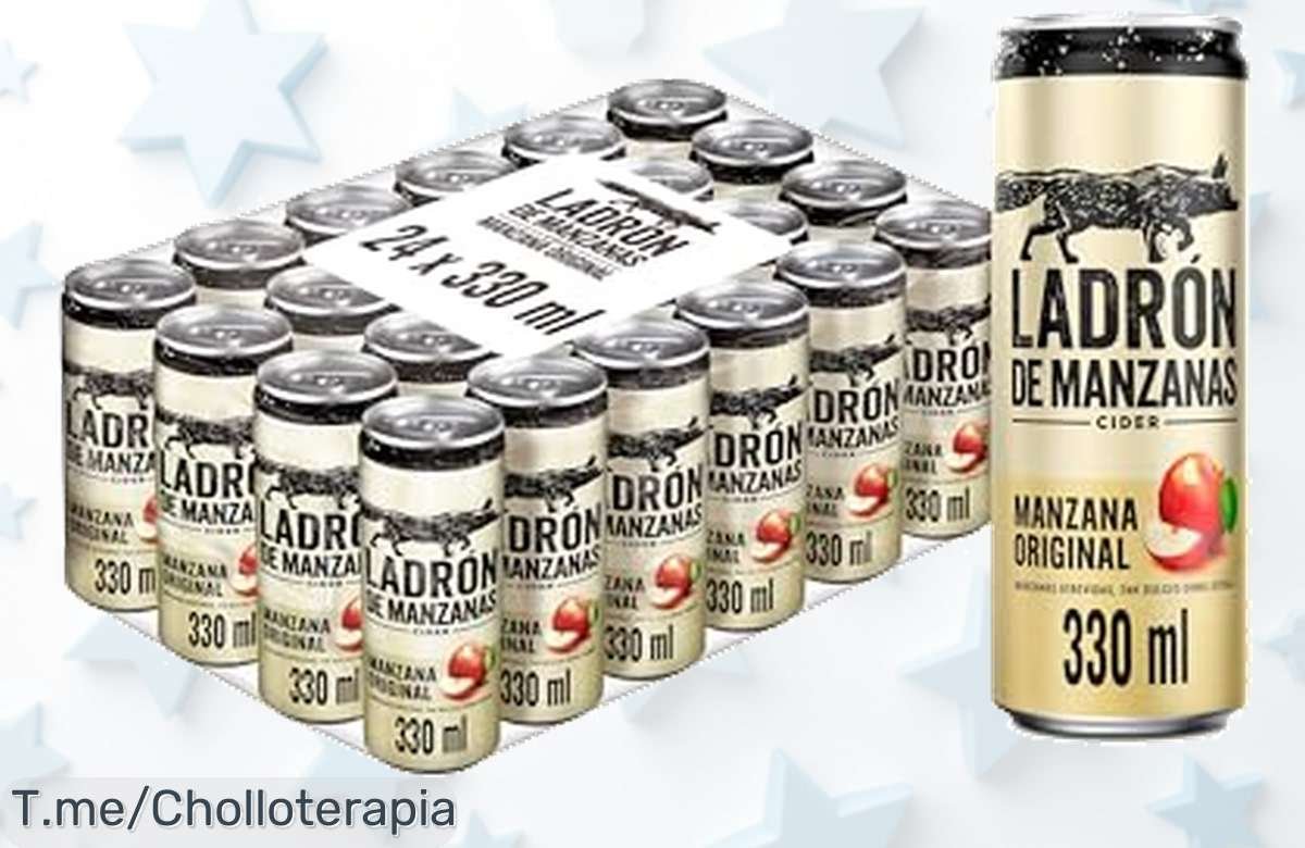 Ladrón de manzanas 24 latas sin gluten sabor natural a precio loco oferta única descuento brutal corre antes que se acabe este ofertón nunca visto