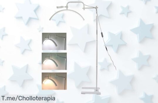Lámpara media luna con luz súper potente y cabezal giratorio 360 grado para enfocar tus videos ahora a precio loco no pierdas este ofertón único por tiempo limitado actúa ya