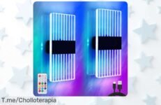 Lámparas recargables usb con 12 colores y 100 modos dinámicos super brillantes en pack de 2 precio loco y descuento brutal que no volverás a ver compra ya este super chollo