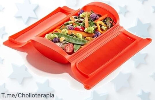 Lékué estuche de vapor rojo para 12 personas cocina rápido y sano sin olores precio loco que no repetiremos super chollo limitado actúa ya