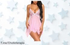 Lencería de encaje rosa con correa floral súper sexy que eleva tu confianza precio loco y descuento brutal corre ya esta oferta única se agota rápido