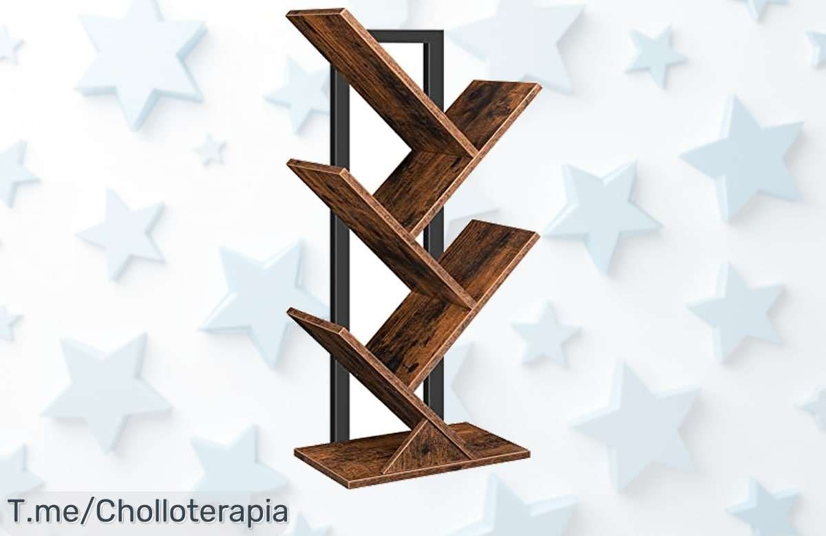 Librería árbol 4 niveles súper estable y segura con diseño único disfruta de este super chollo y aprovecha el precio loco nunca visto compra ya antes que se agote