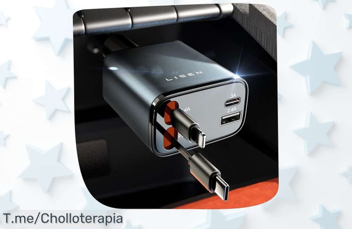 Lisen 4 en 1 cargador coche súper chollo con carga rápida USB C retráctil para todos tus dispositivos aprovecha este descuento brutal oferta nunca vista compra ya antes que se acabe