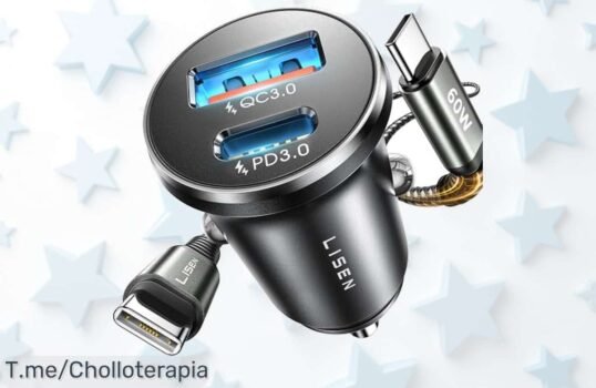 Lisen cargador rápido coche 69W con descuento brutal para todos tus gadgets nunca visto precio de ganga solo por poco tiempo aprovecha este ofertón ya