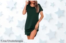 Litherday camisón mujer verano con bolsillos diseño que realza tu figura a precio loco y descuento brutal Corre antes de que esta oferta única desaparezca