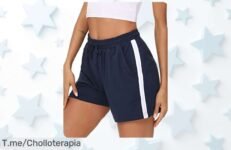 Litherday pantalones cortos mujer con cintura elástica y bolsillos mira este ofertón nunca visto disfruta de comodidad total a precio loco corre antes que se acaben
